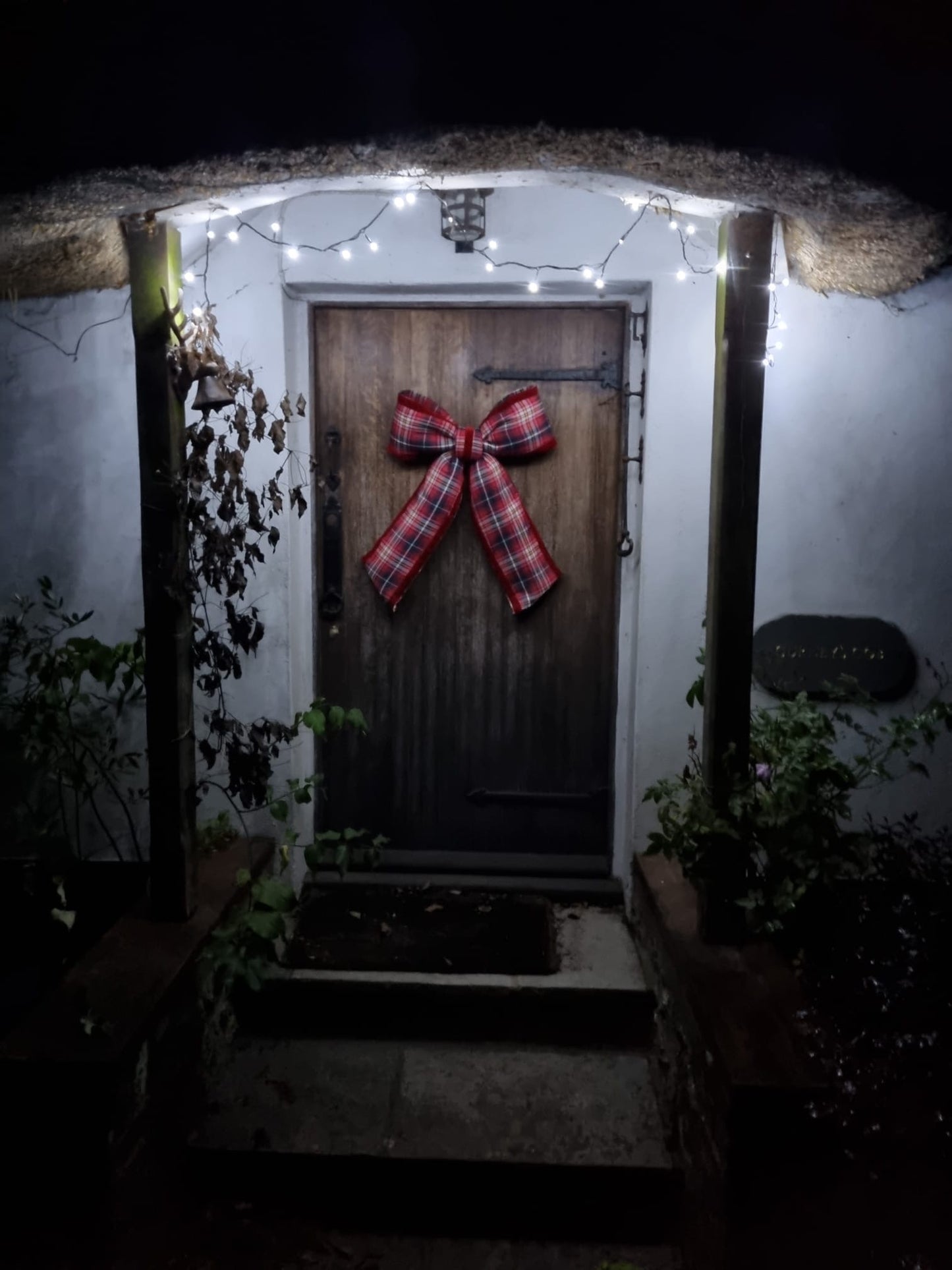 Red Tartan Door Bow