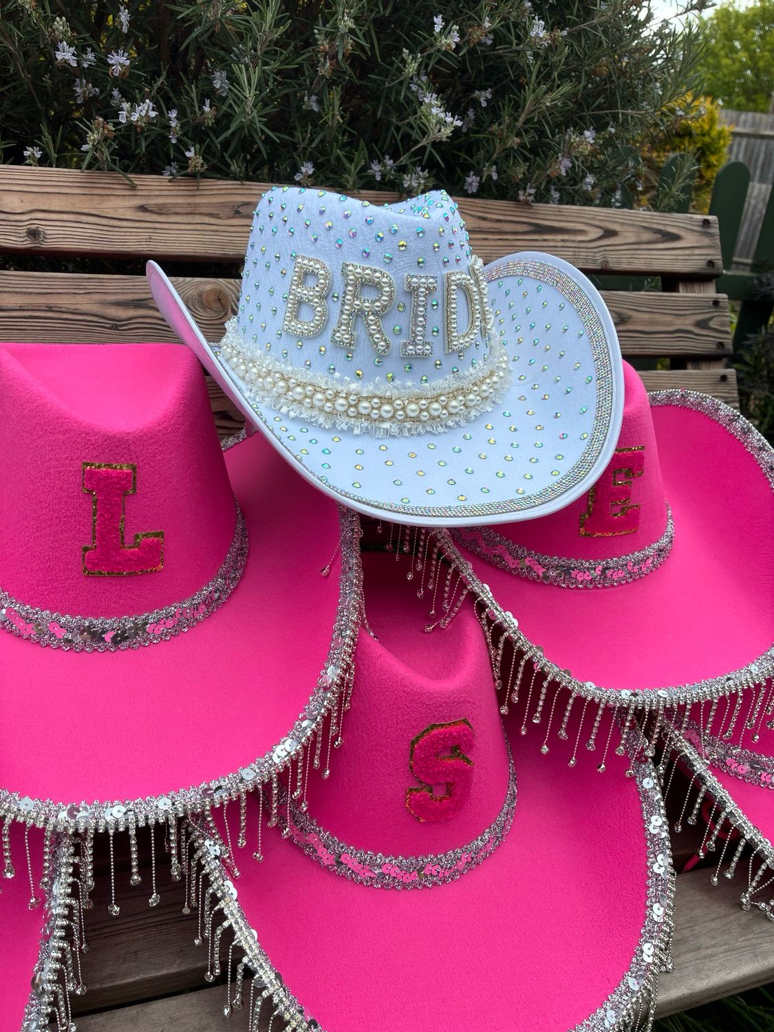 Pearl & Rhinestone Bride Cowboy Hat