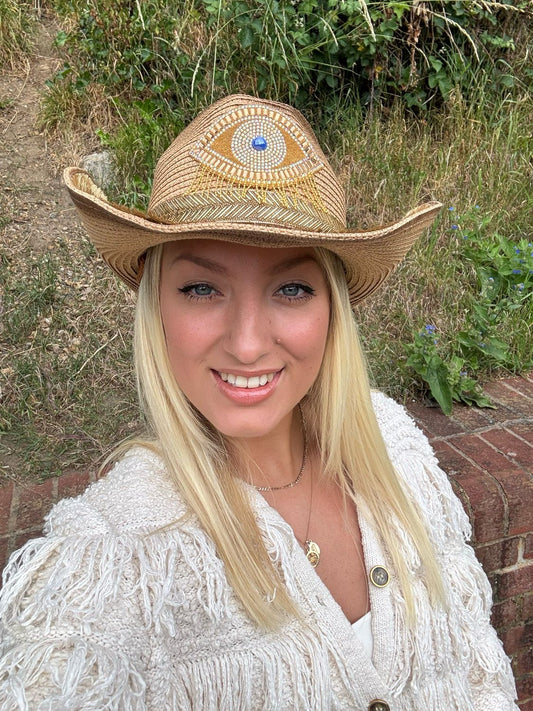 Evil Eye Boho beach Cowboy Hat