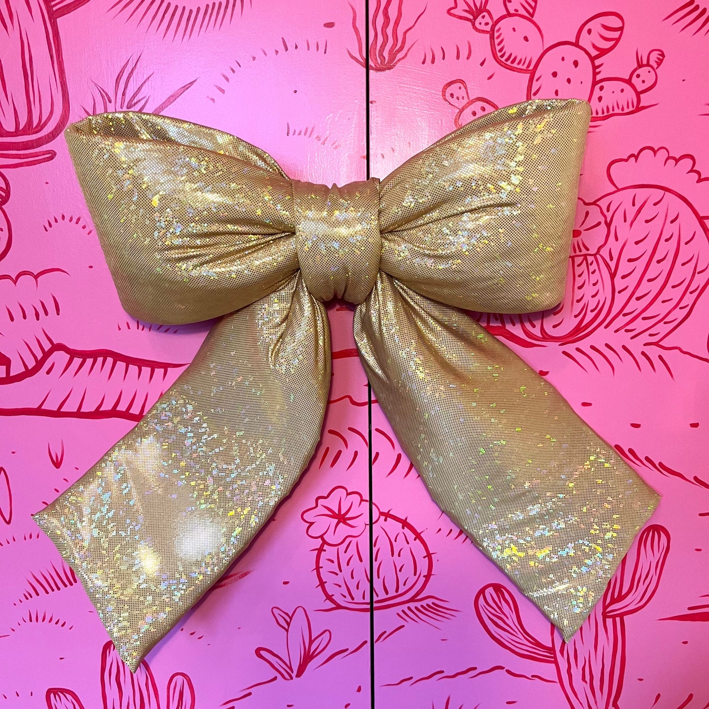 Gold Metallic Door Bow