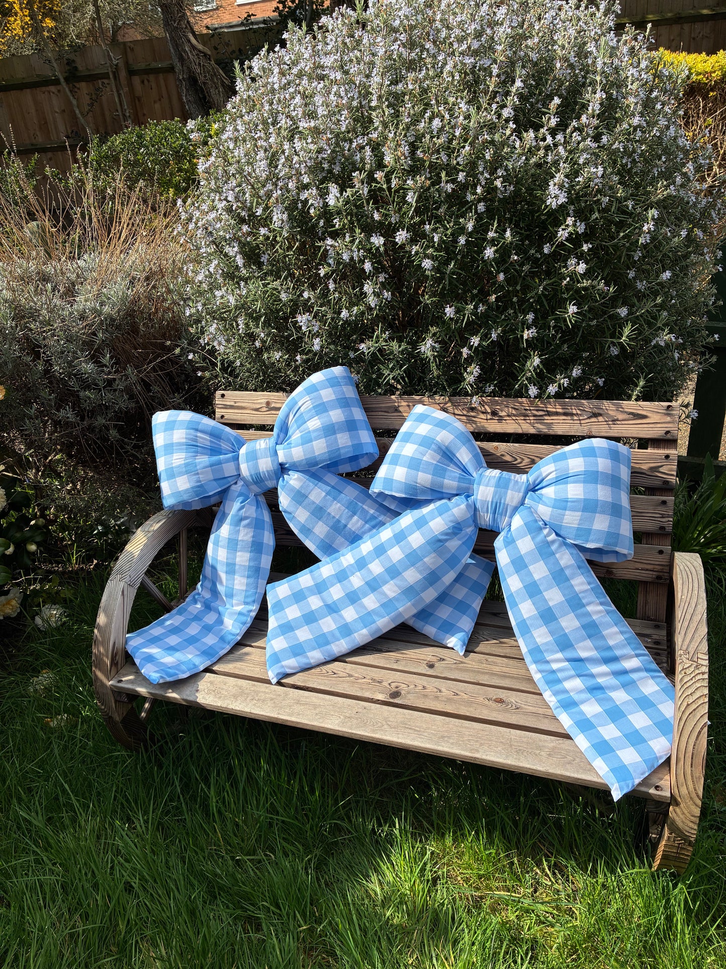 Baby Blue Gingham Bow