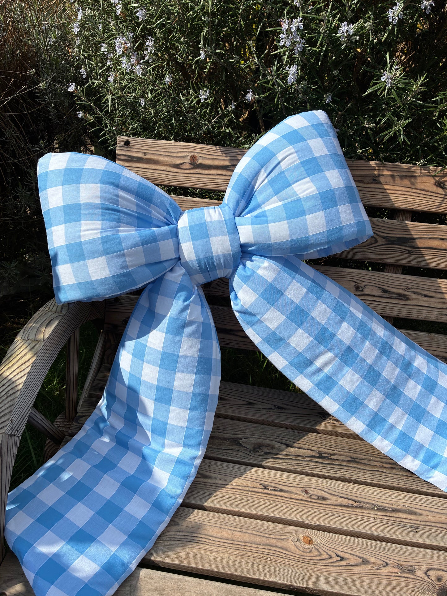 Baby Blue Gingham Bow