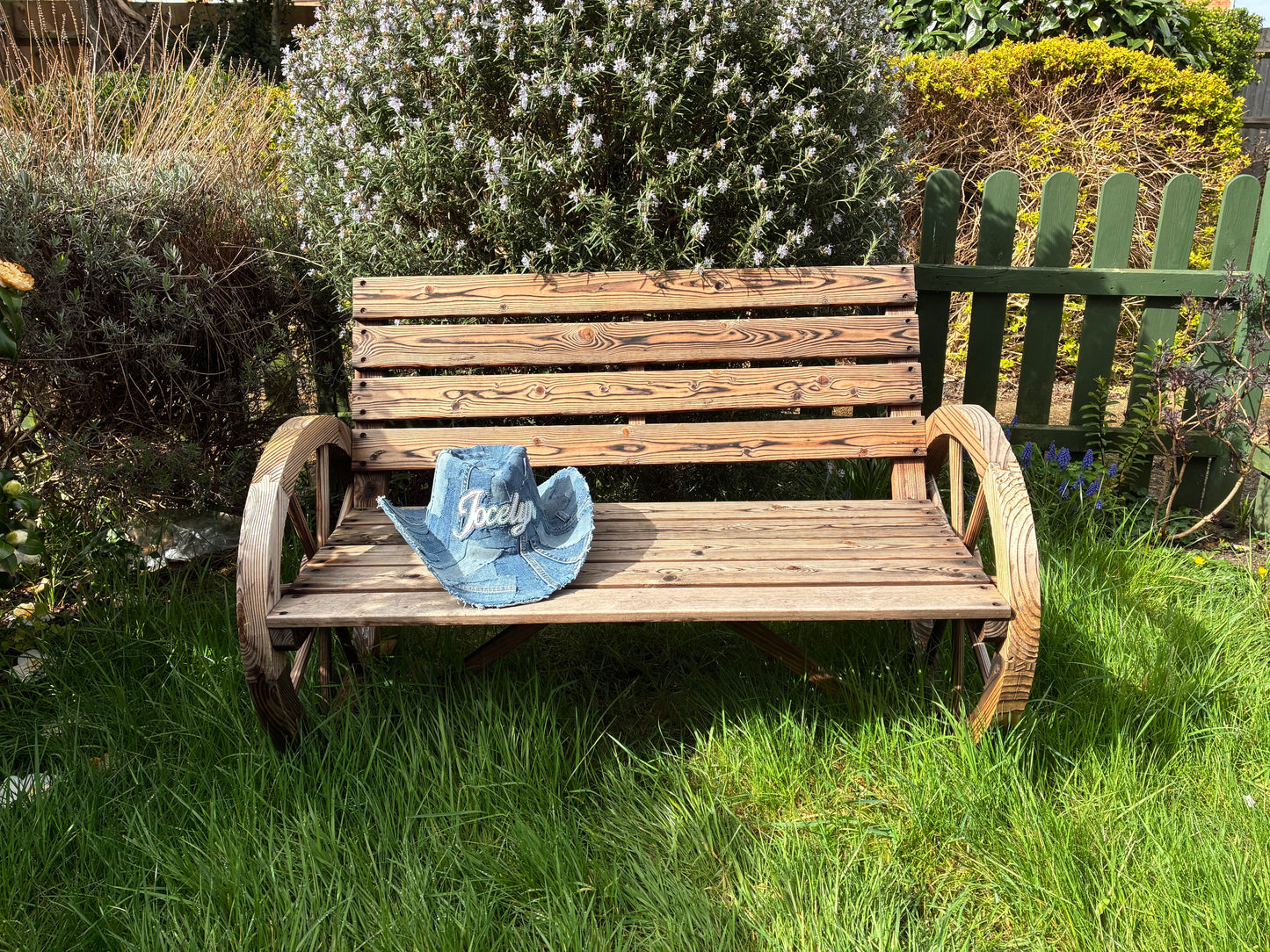 Personalised Recycled Denim Cowboy Hat