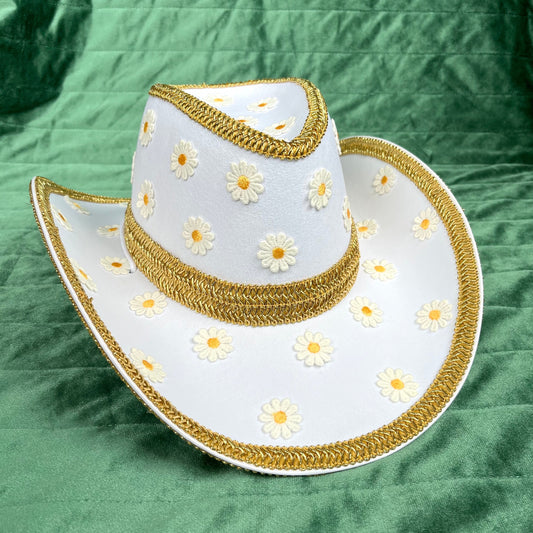 White Daisy Cowboy Hat