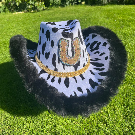 Cow Print Cowboy Hat