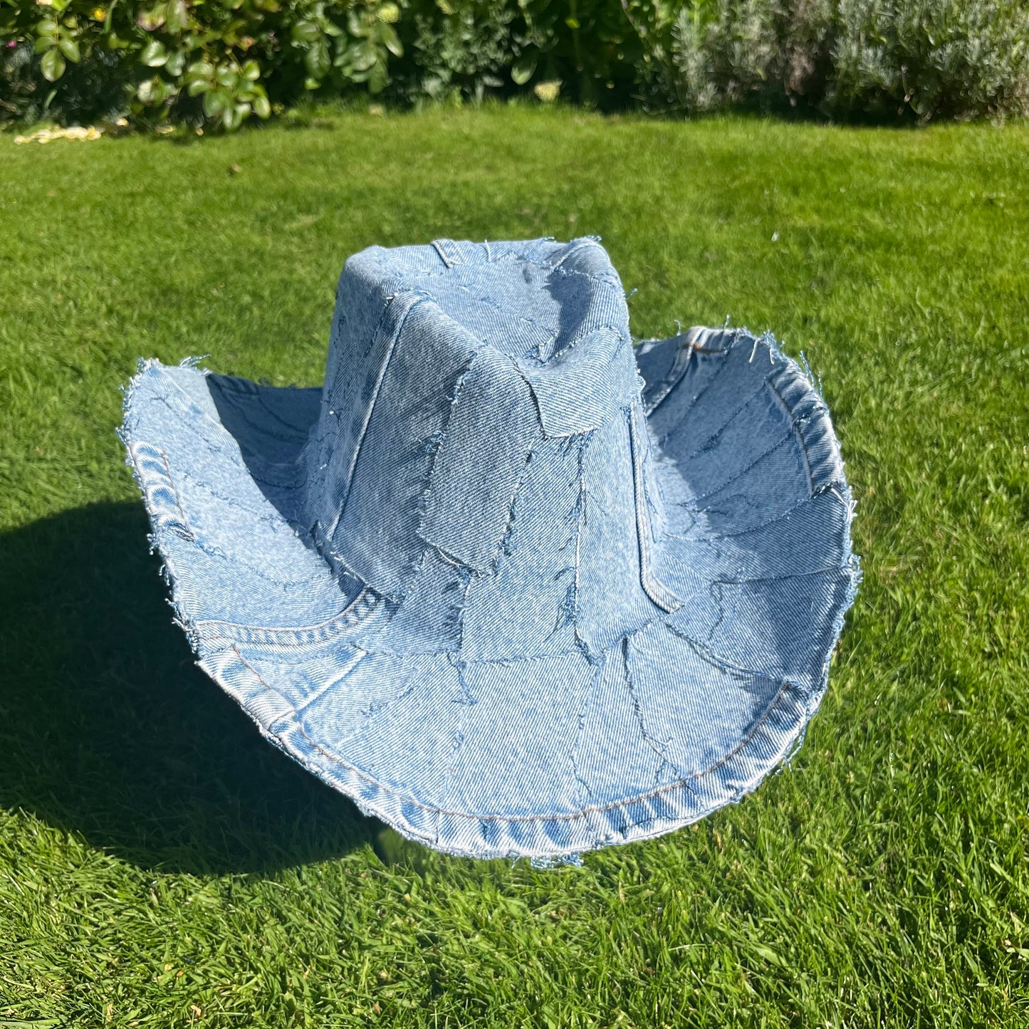 Light Wash Denim Cowboy Hat