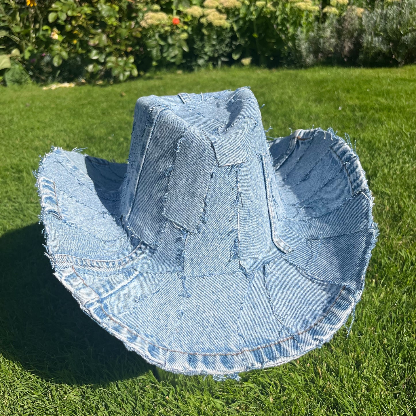 Light Wash Denim Cowboy Hat