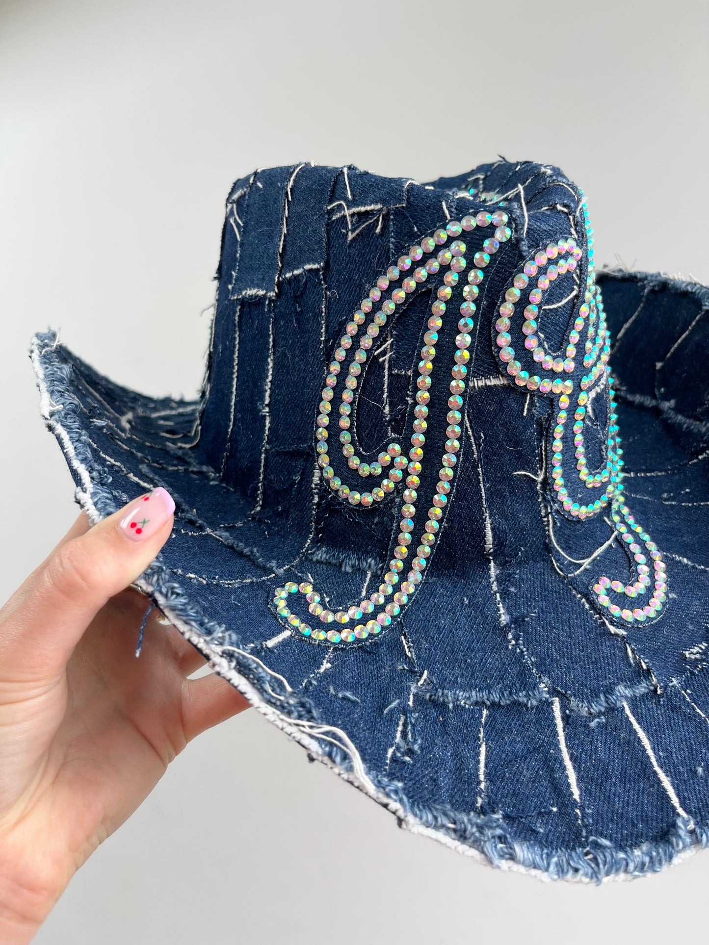 Personalised Dark Denim Cowboy Hat