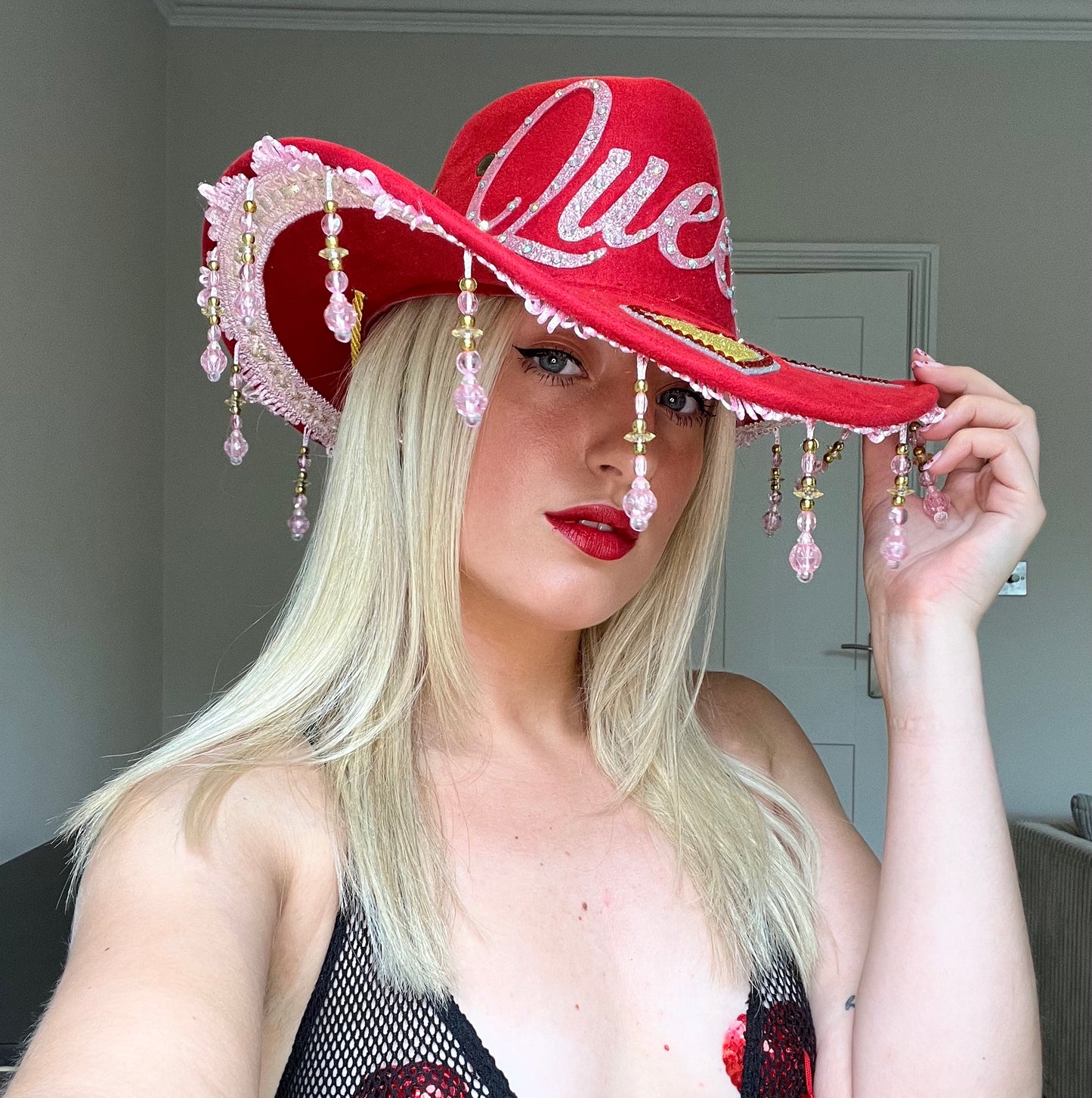 Rodeo Queen Beaded Fringe Cowboy Hat