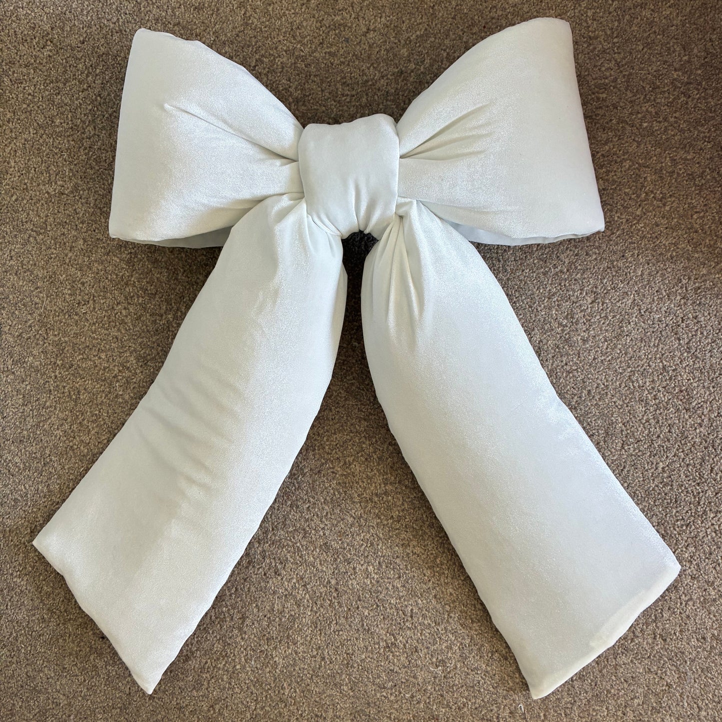 White Velvet Door Bow