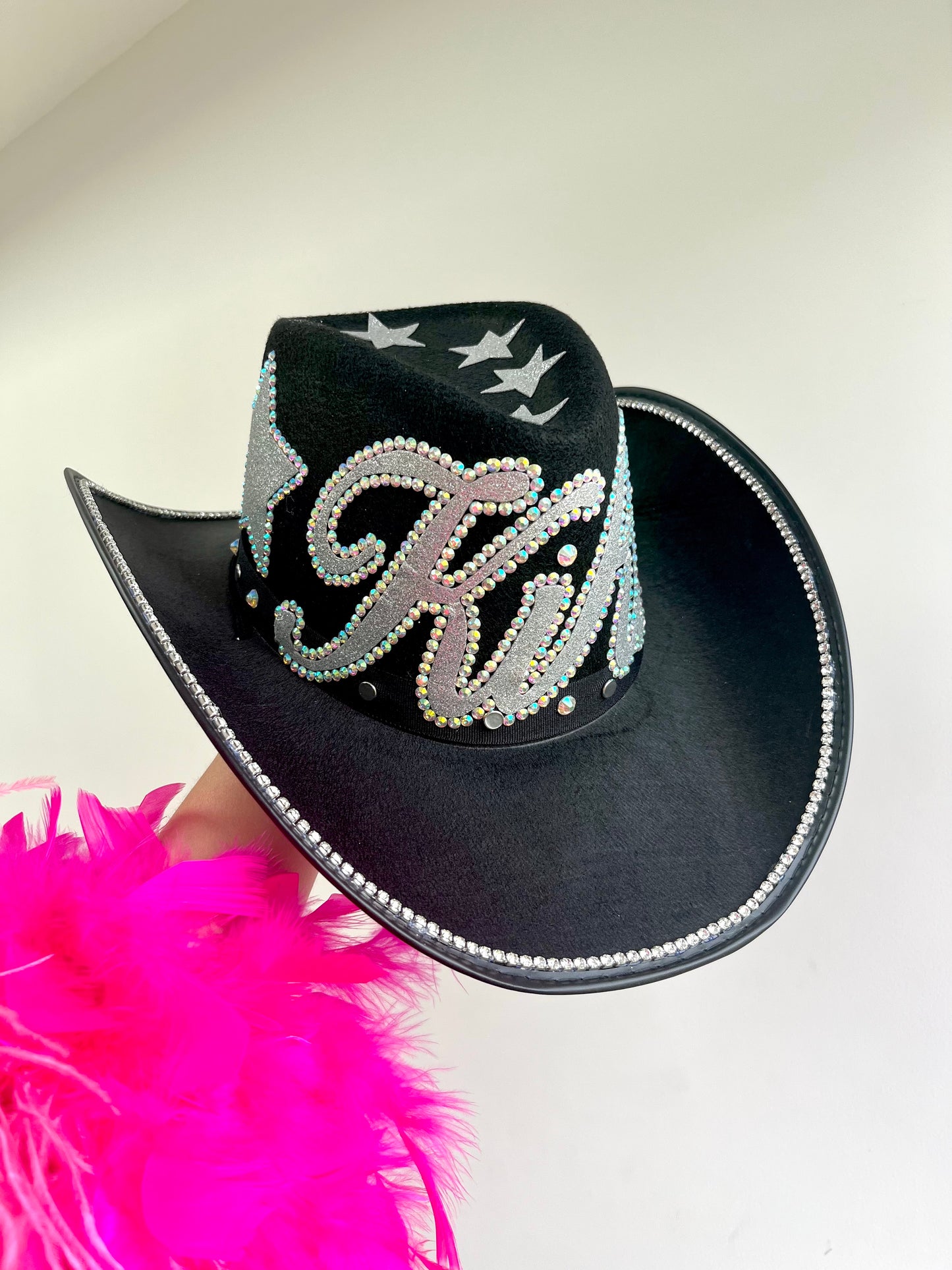 Personalised Rhinestone Festival Cowboy Hat