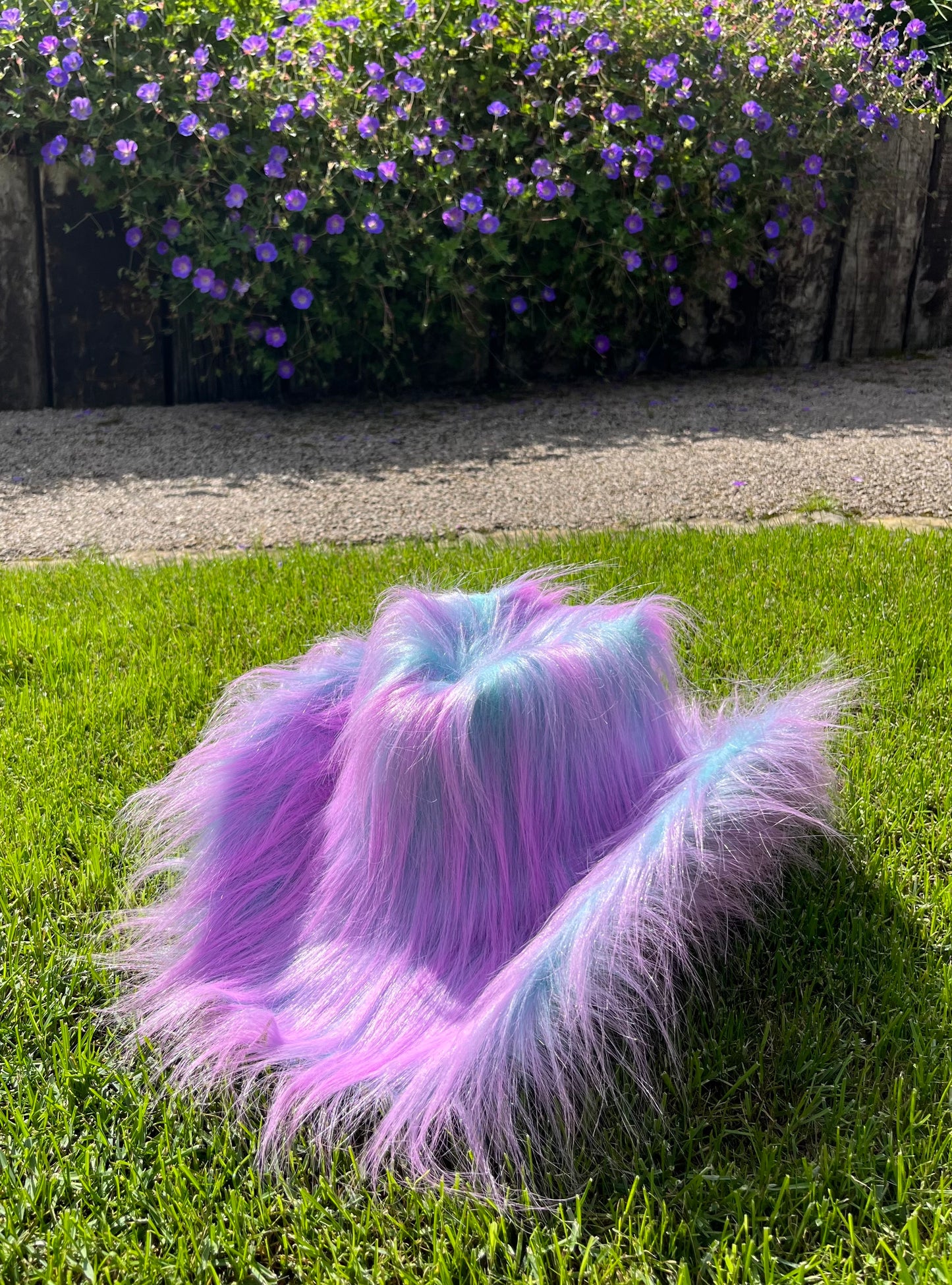 Lilac & Blue Two-Tone Fluffy Cowboy Hat