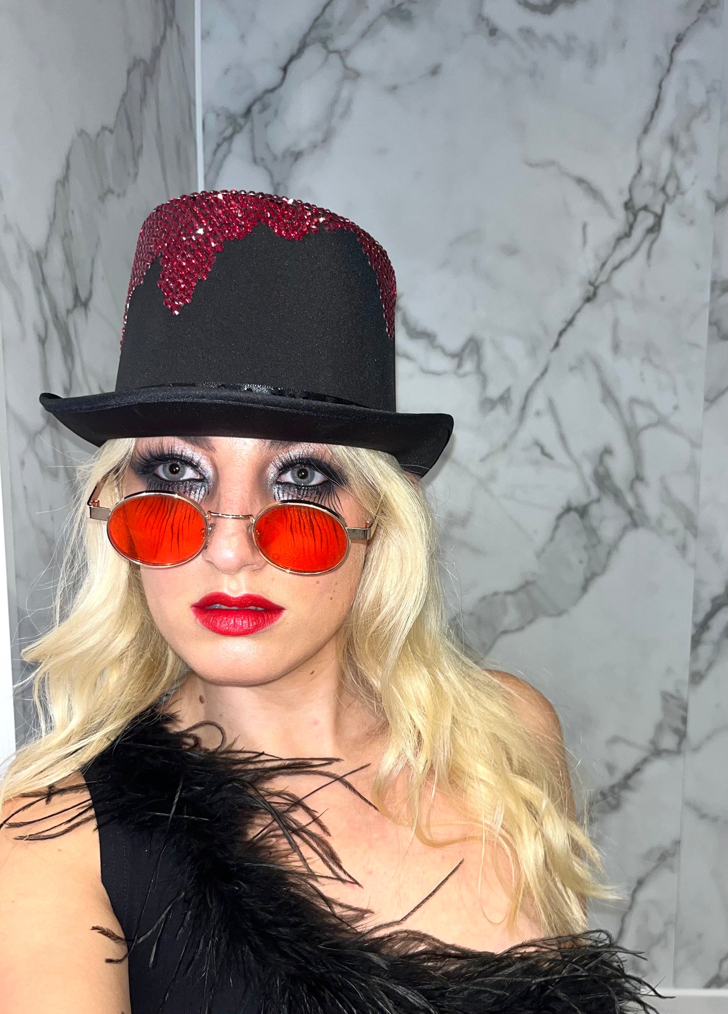 Halloween Rhinestone Top Hat