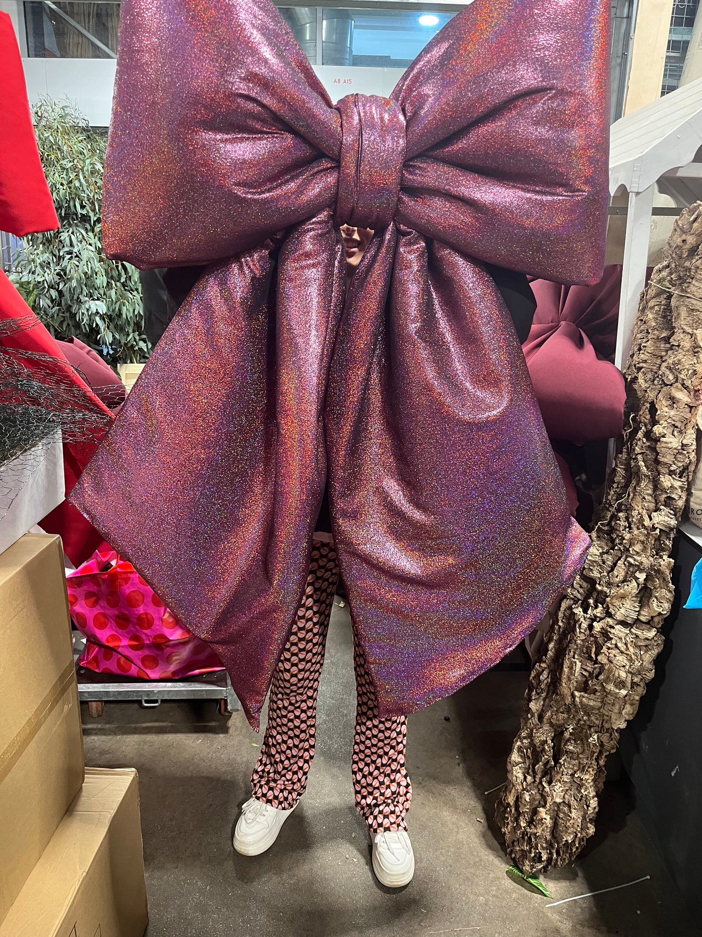 Pink Glitter Giant Bow