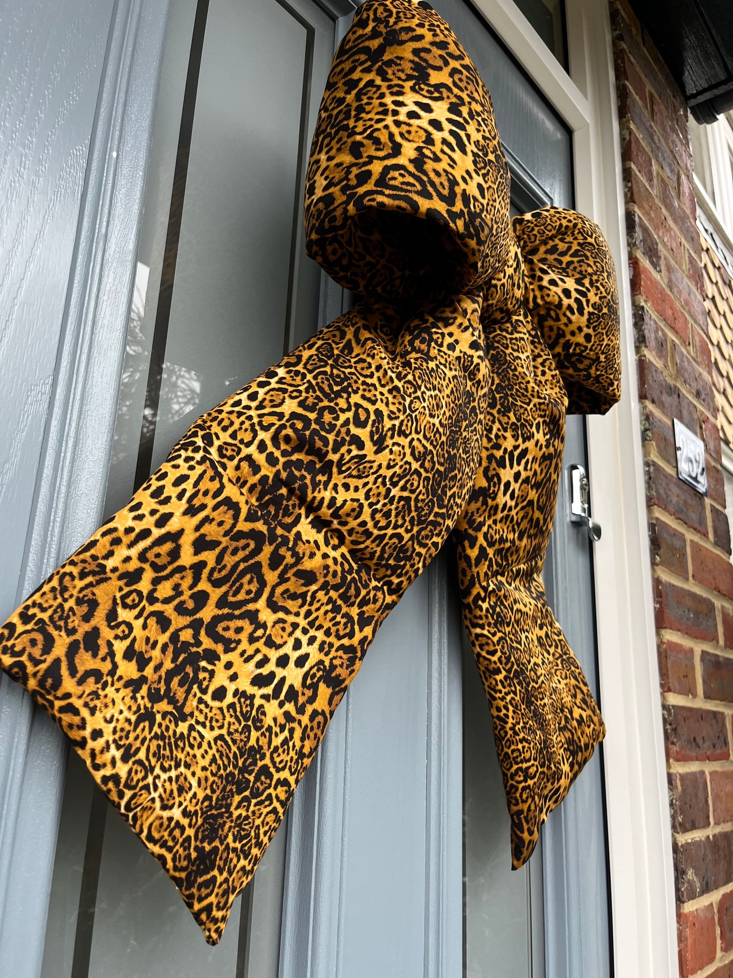 Leopard Print Door Bow
