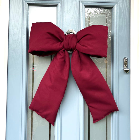 Burgundy Door Bow