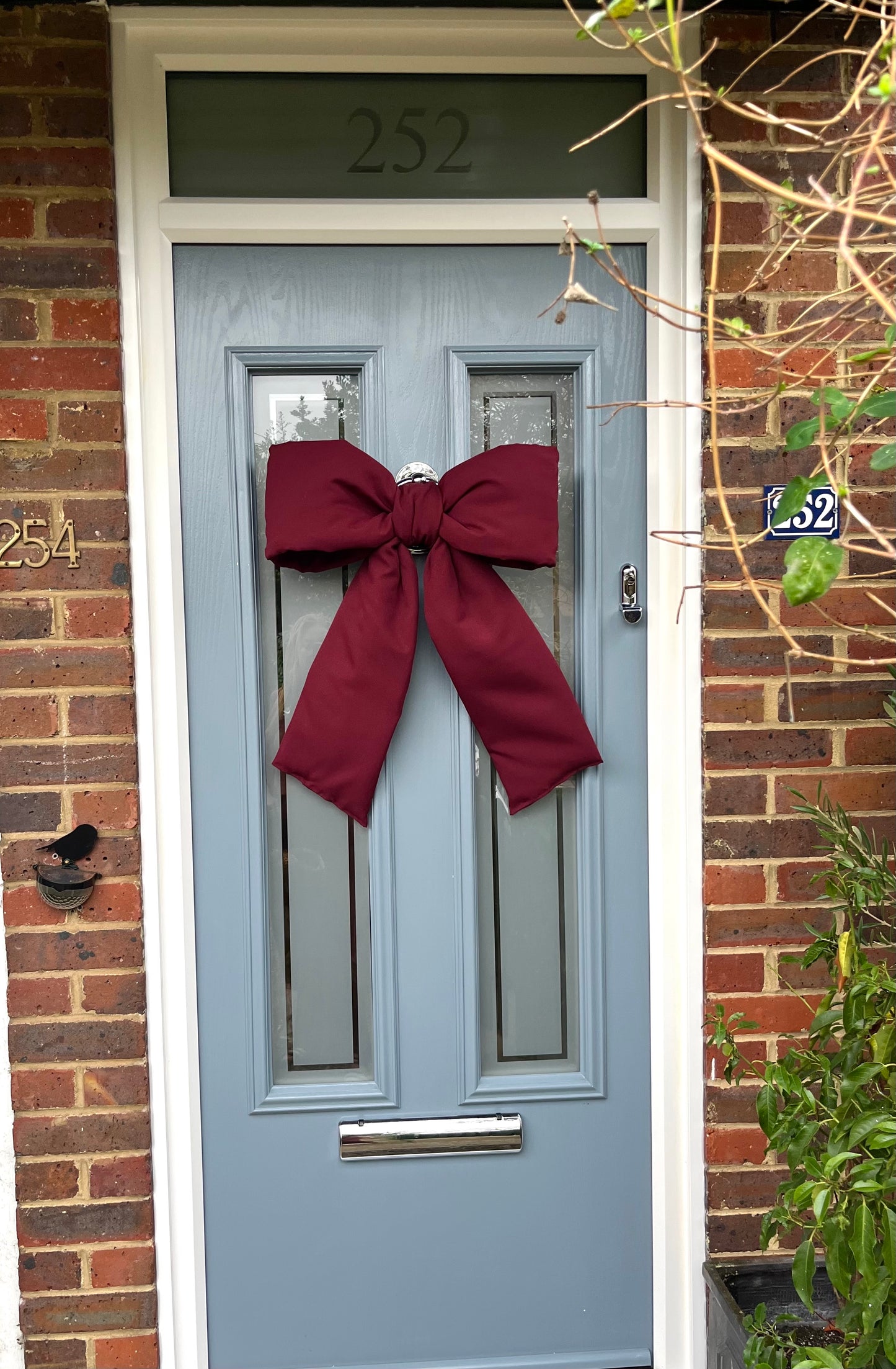 Burgundy Door Bow
