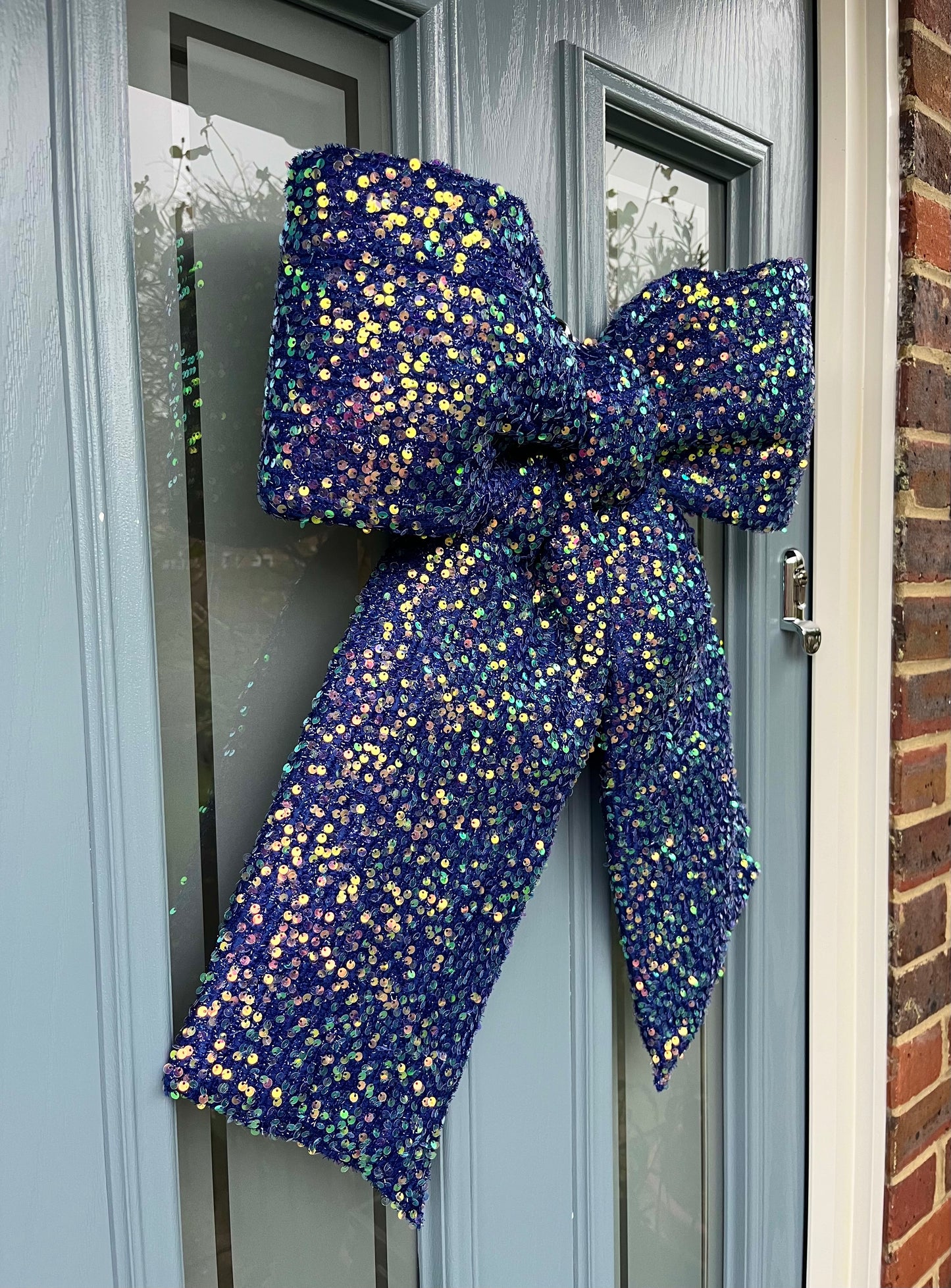 Blue Sequin Door Box