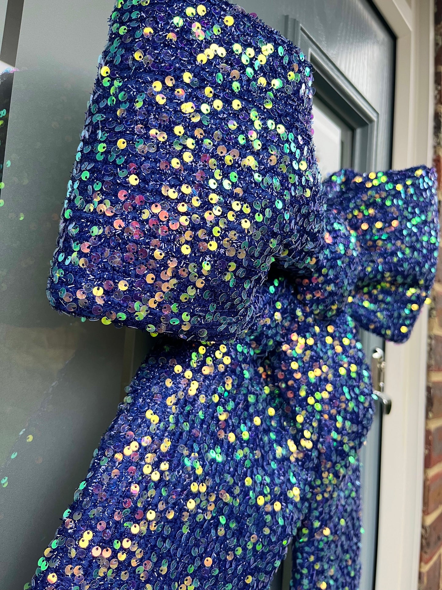 Blue Sequin Door Box