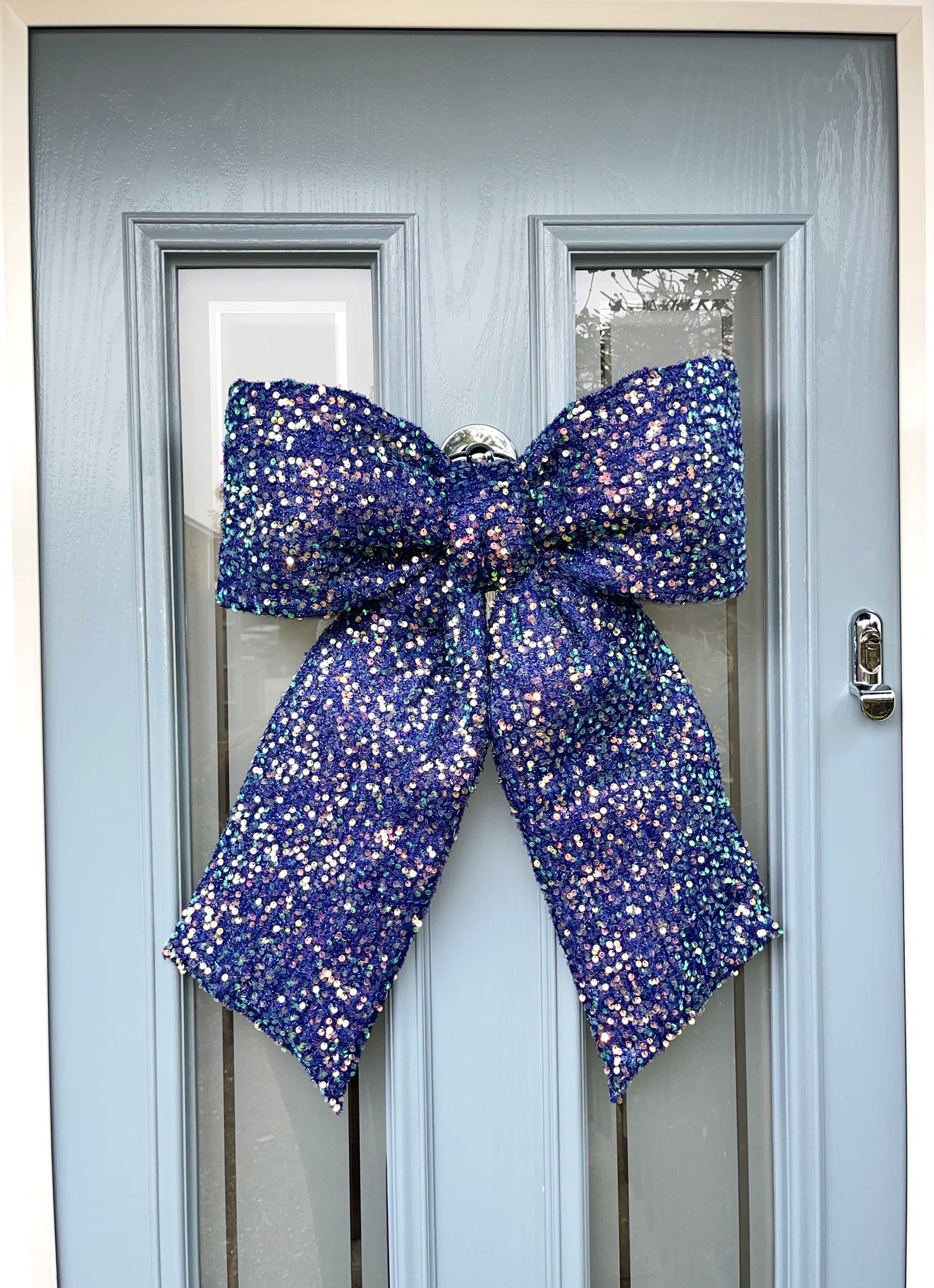 Blue Sequin Door Box