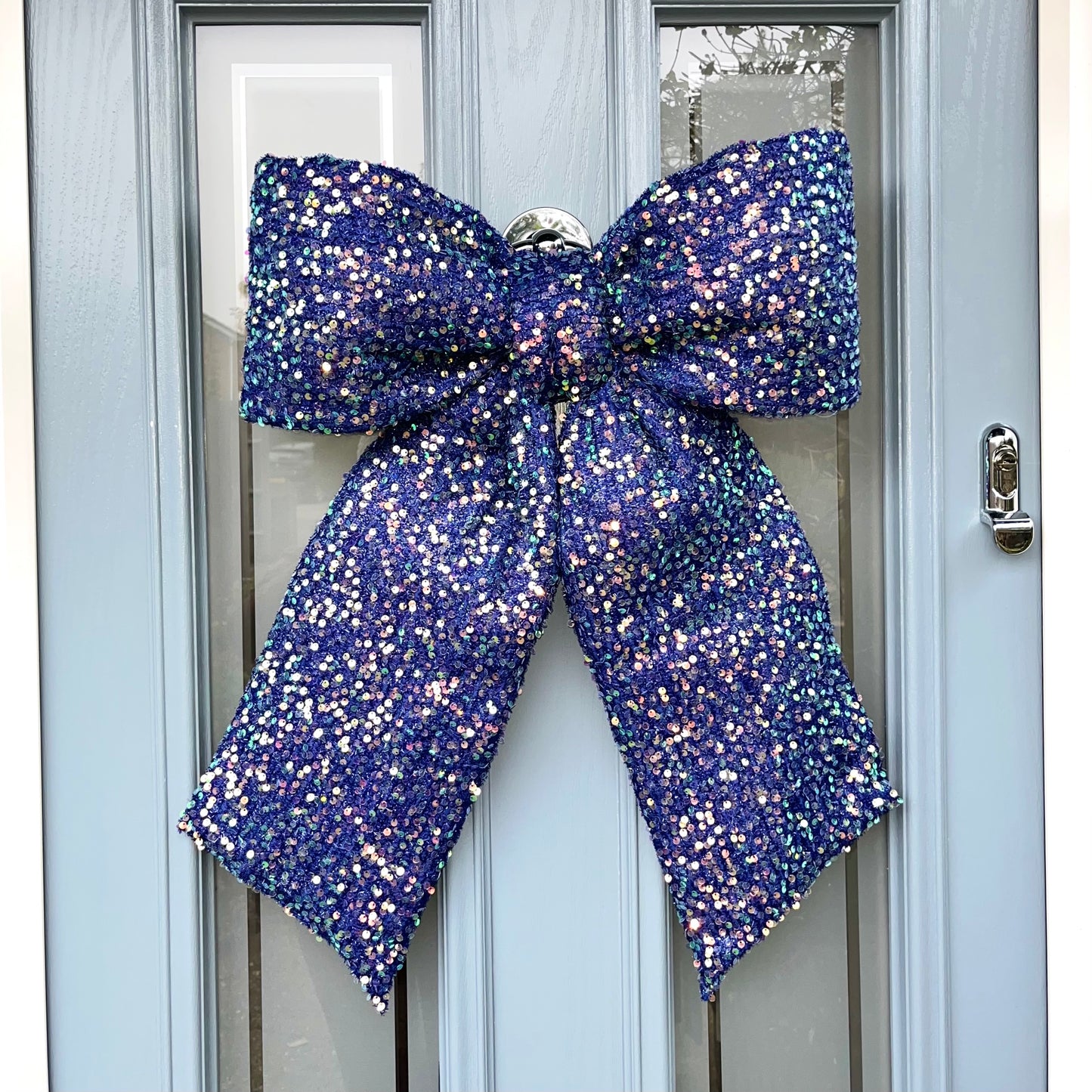 Blue Sequin Door Box