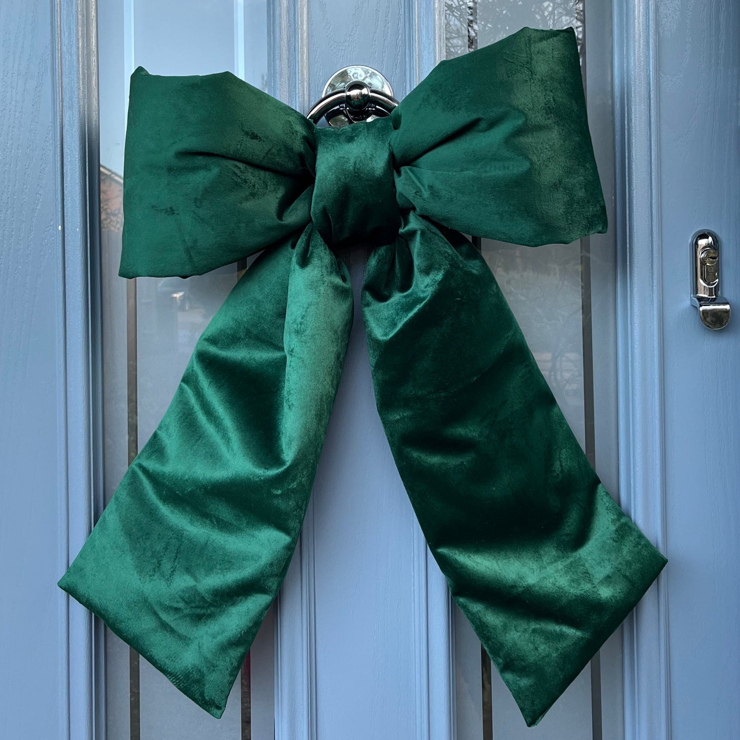 Green Velvet Door Bow