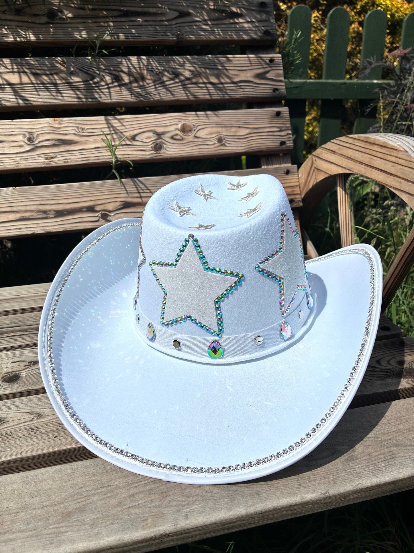 Personalised Festival White Cowboy Hat