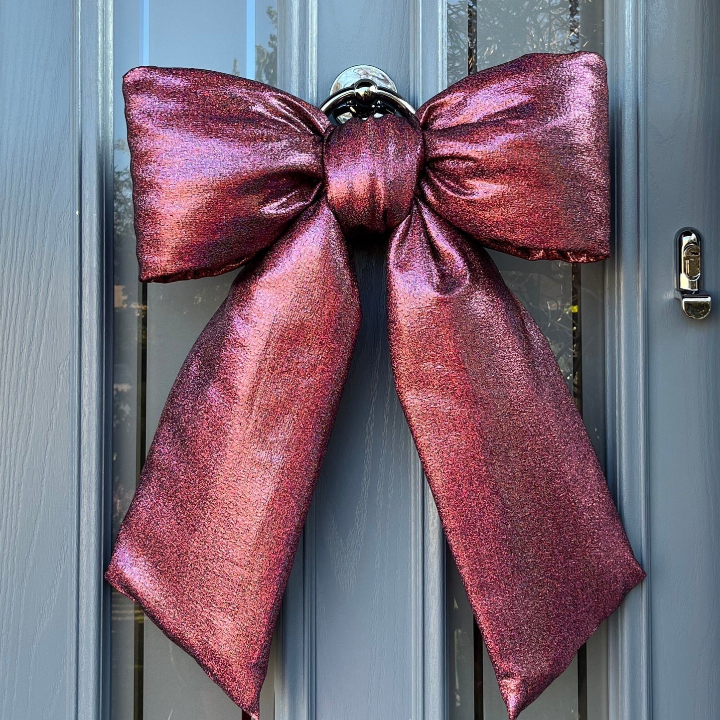 Pink Glitter Door Bow
