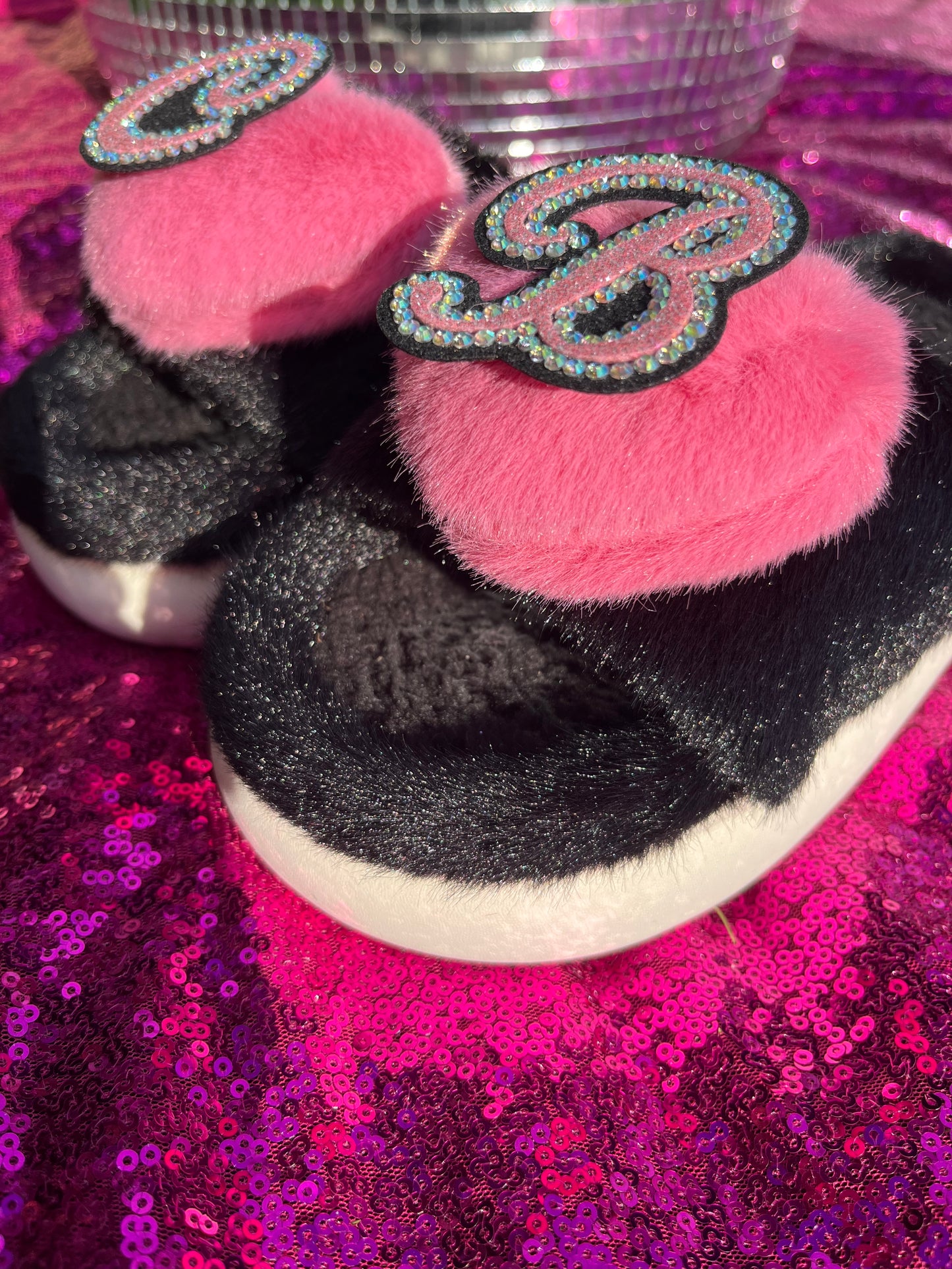 Personalised Fluffy Heart Slippers