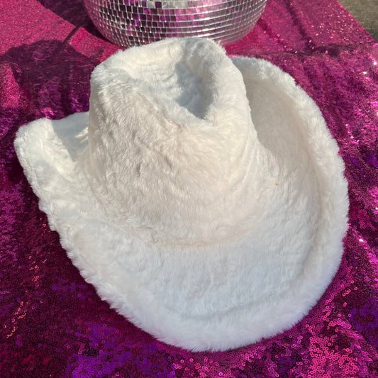 White Fur Cowboy Hat
