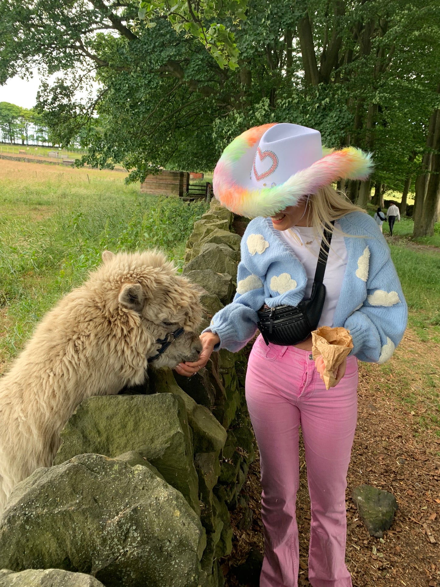 Pride Multicoloured Fur Trim Cowboy Hat