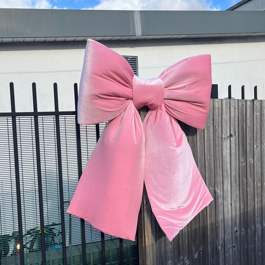 Baby Pink Giant Velvet Bow