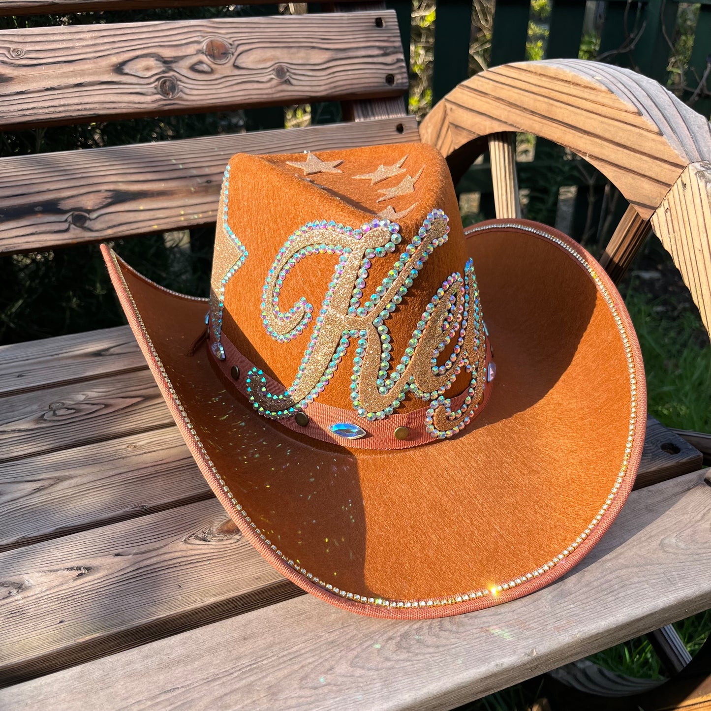 Personalised Brown Cowboy Hat