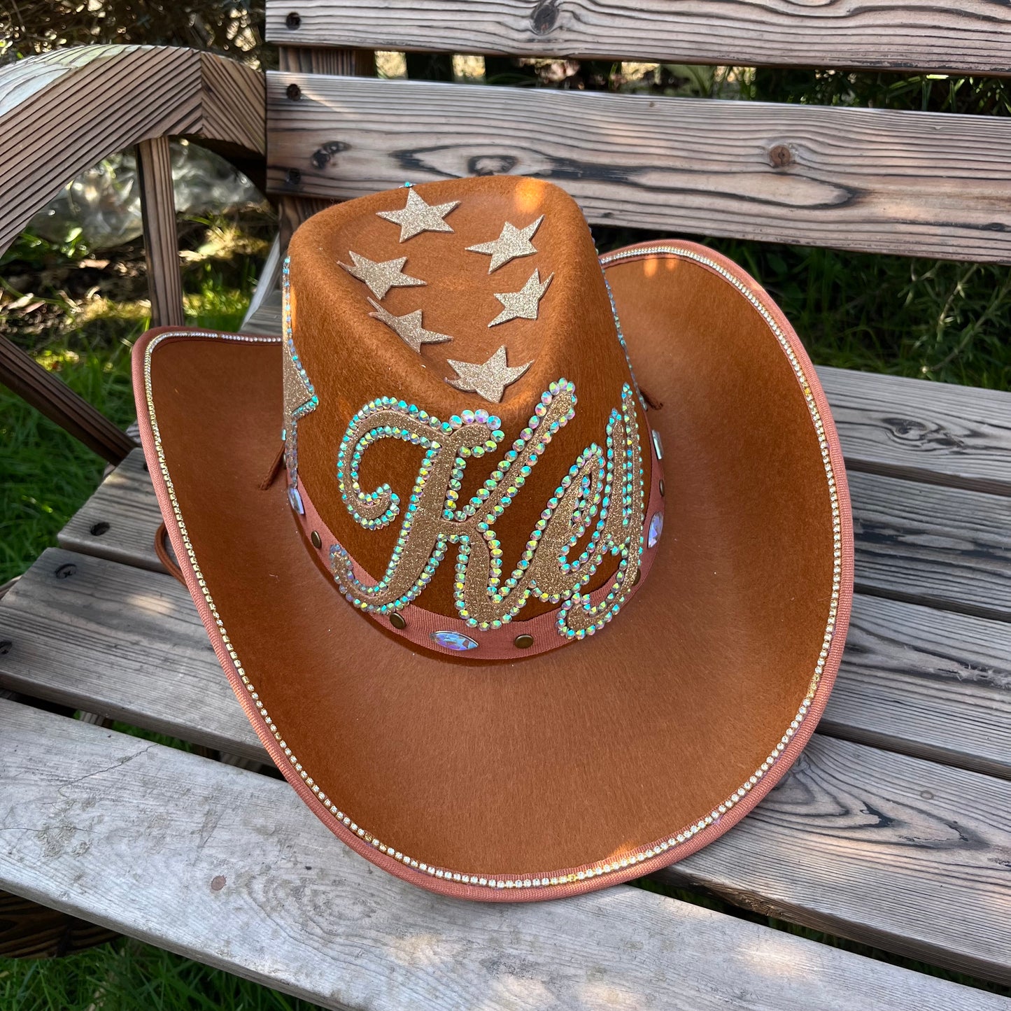 Personalised Brown Cowboy Hat