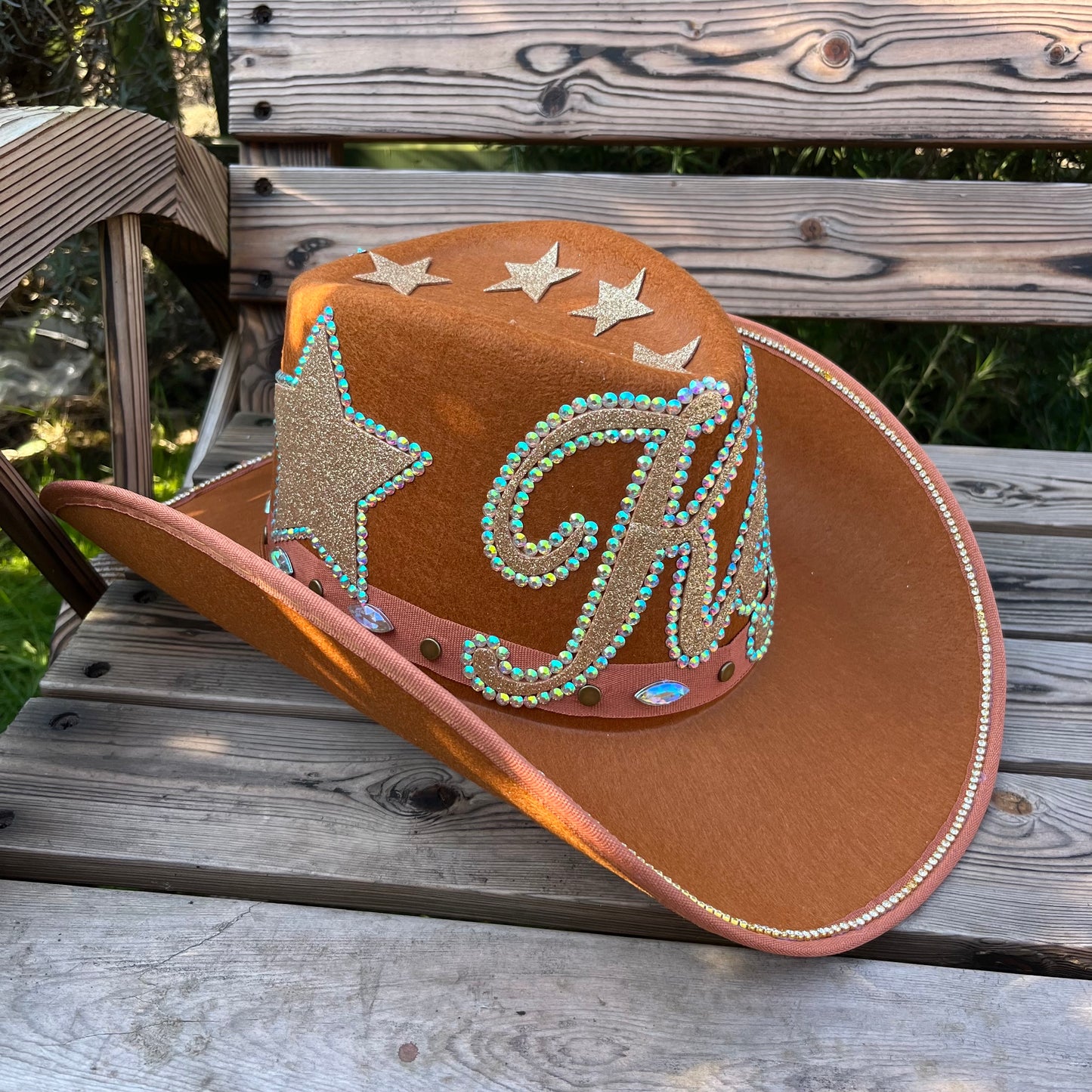 Personalised Brown Cowboy Hat