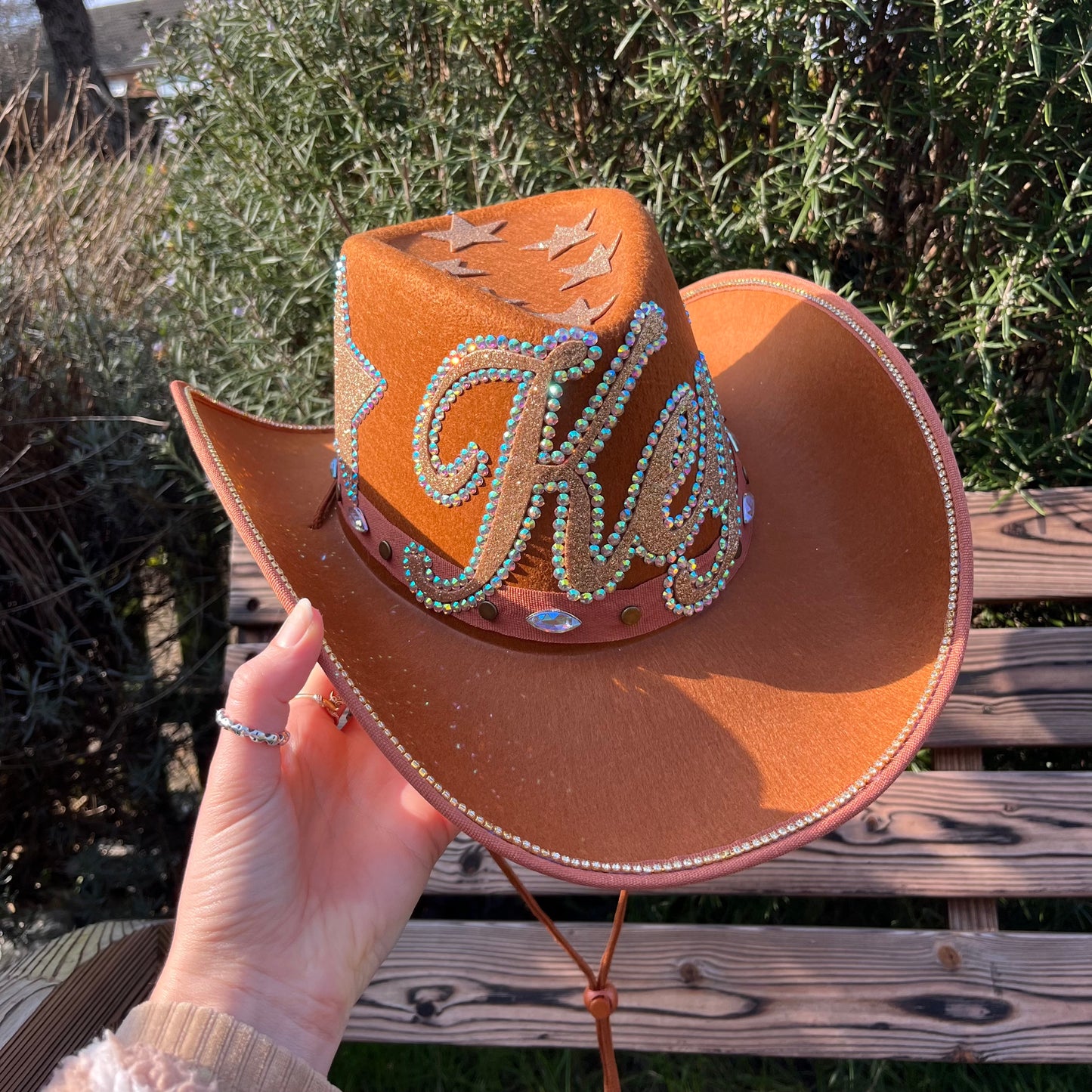 Personalised Brown Cowboy Hat
