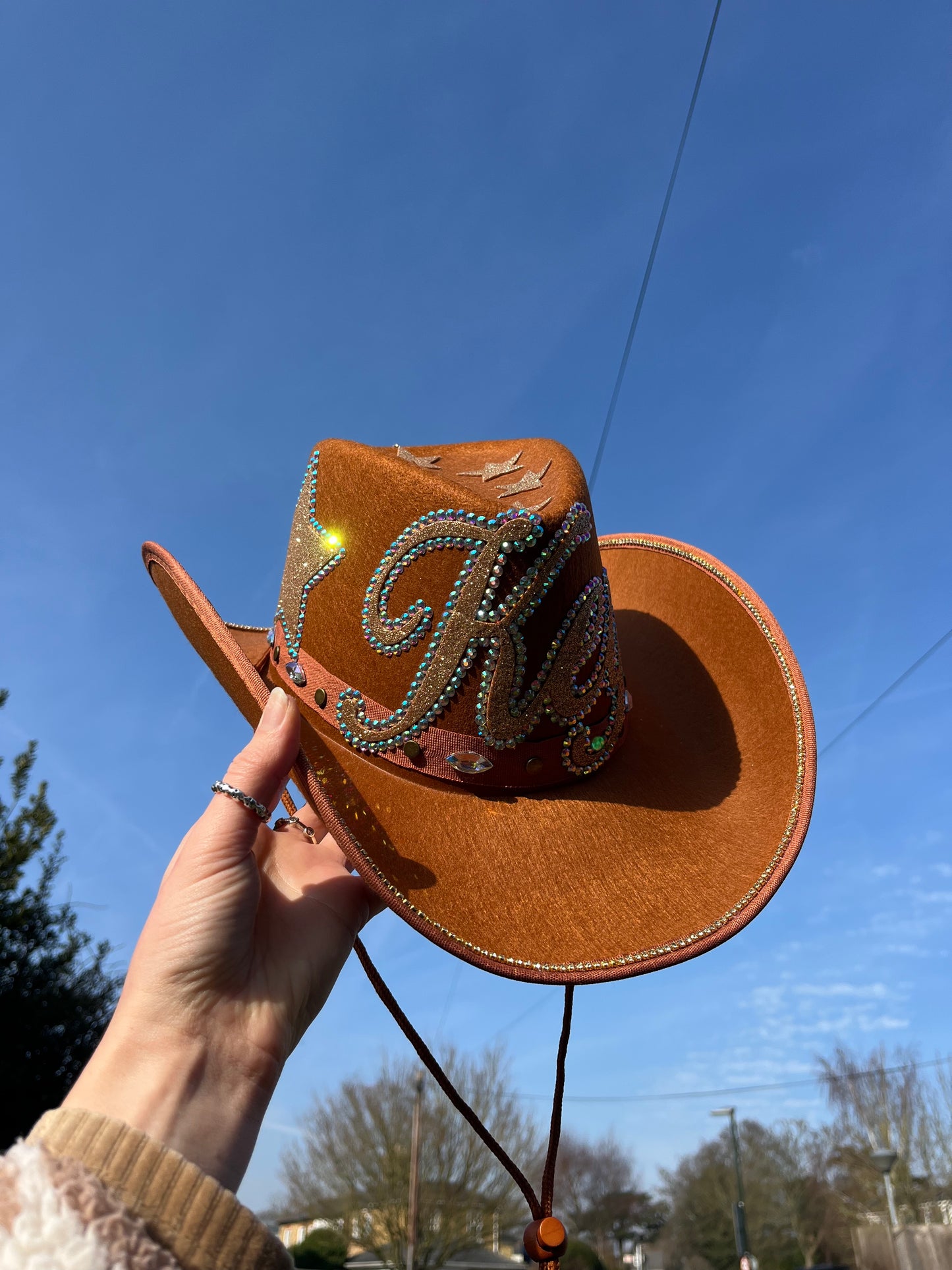 Personalised Brown Cowboy Hat