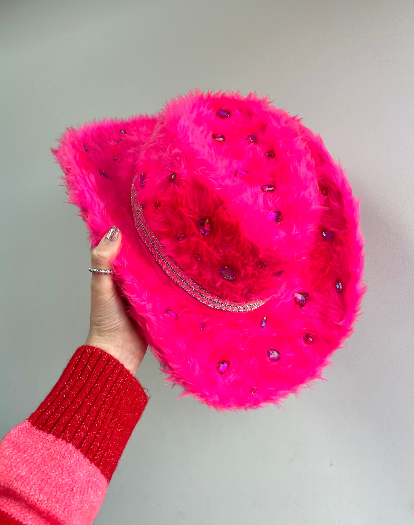 Hot Pink Fur Cowboy Hat