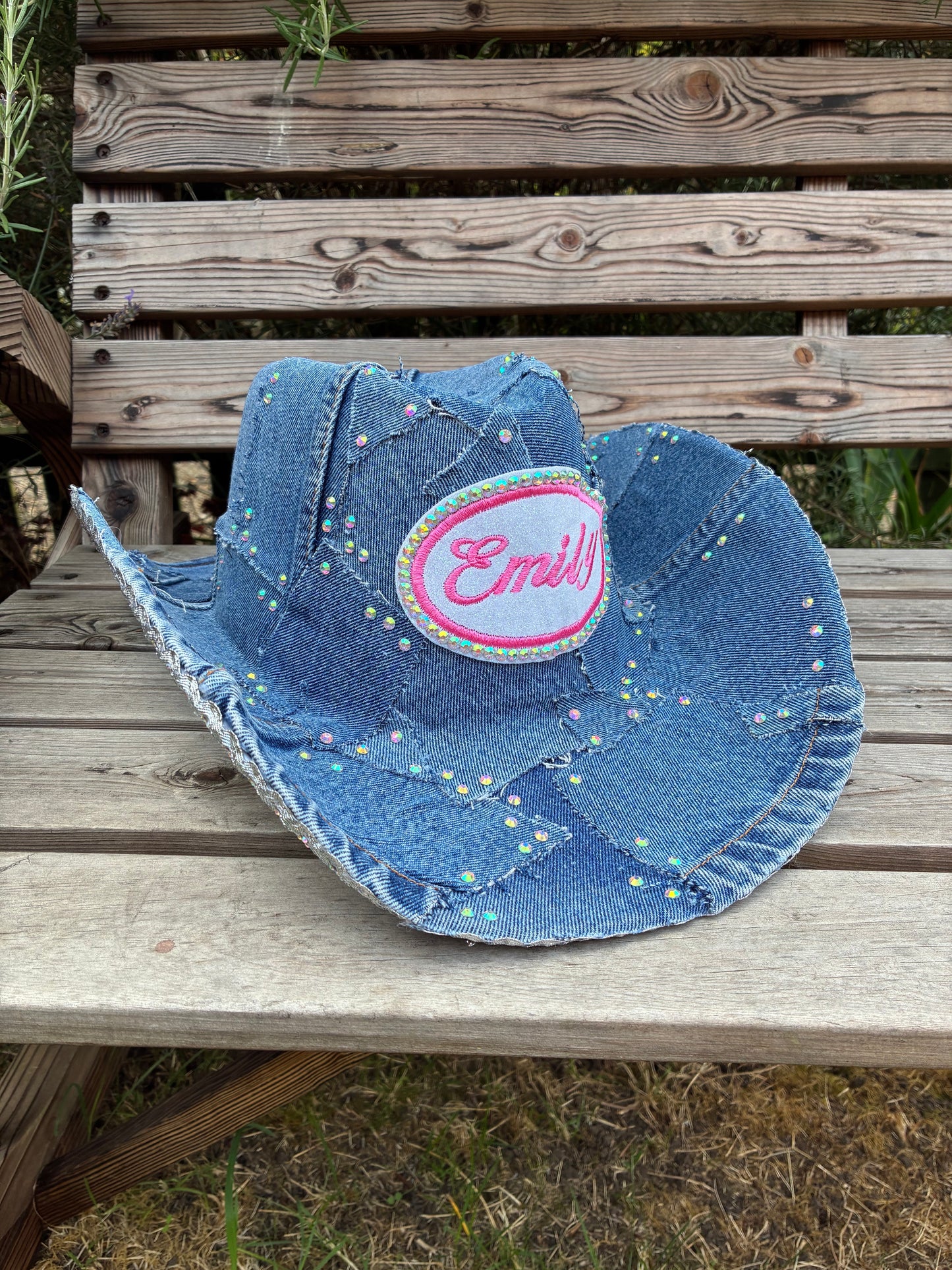 Personalised Embroidery Denim Cowboy Hat