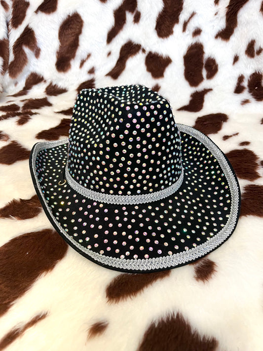 Black Rhinestone Cowboy Hat