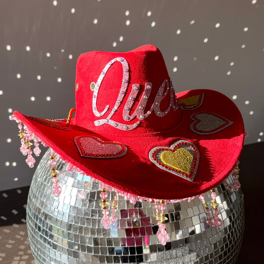Rodeo Queen Beaded Fringe Cowboy Hat