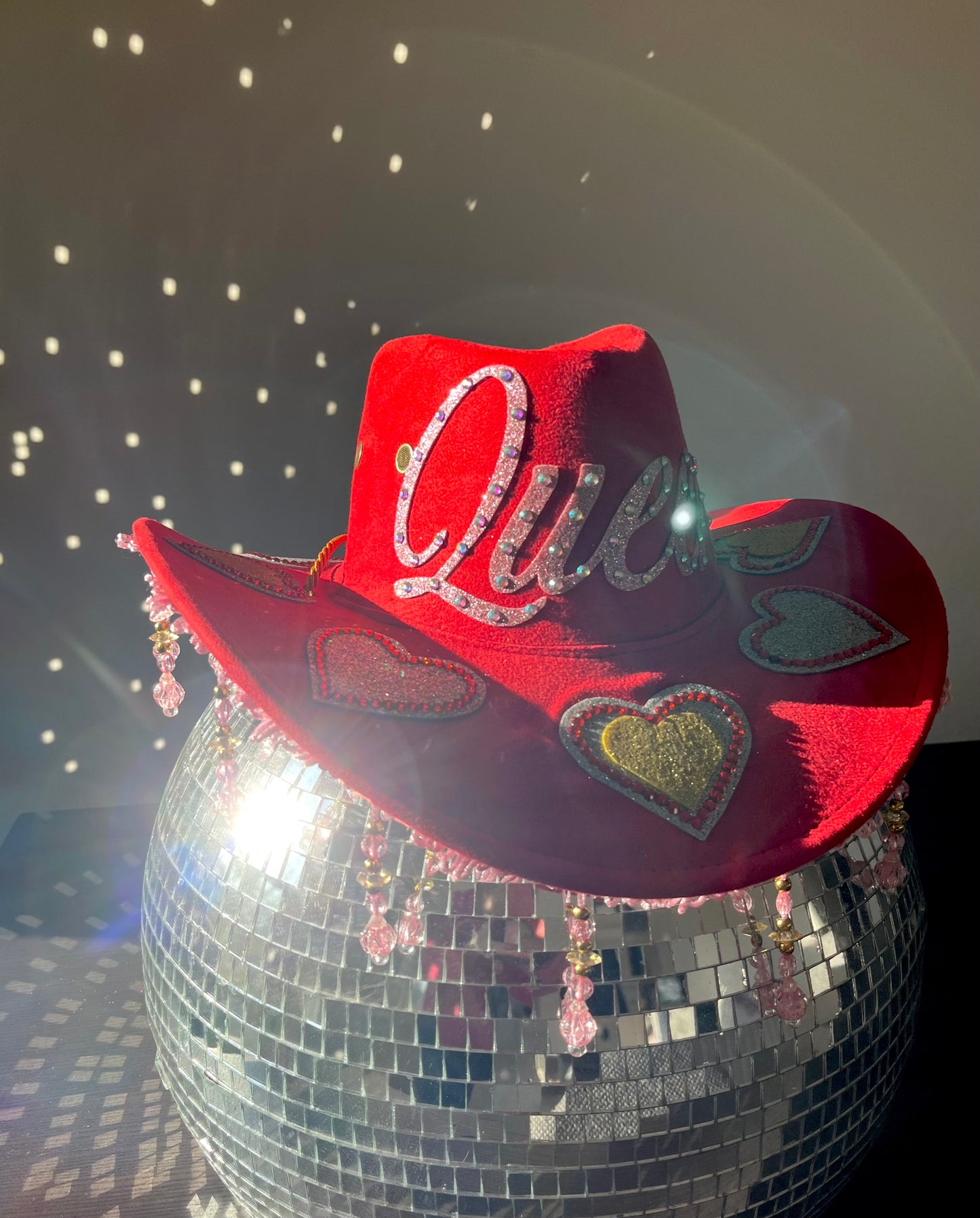 Rodeo Queen Beaded Fringe Cowboy Hat