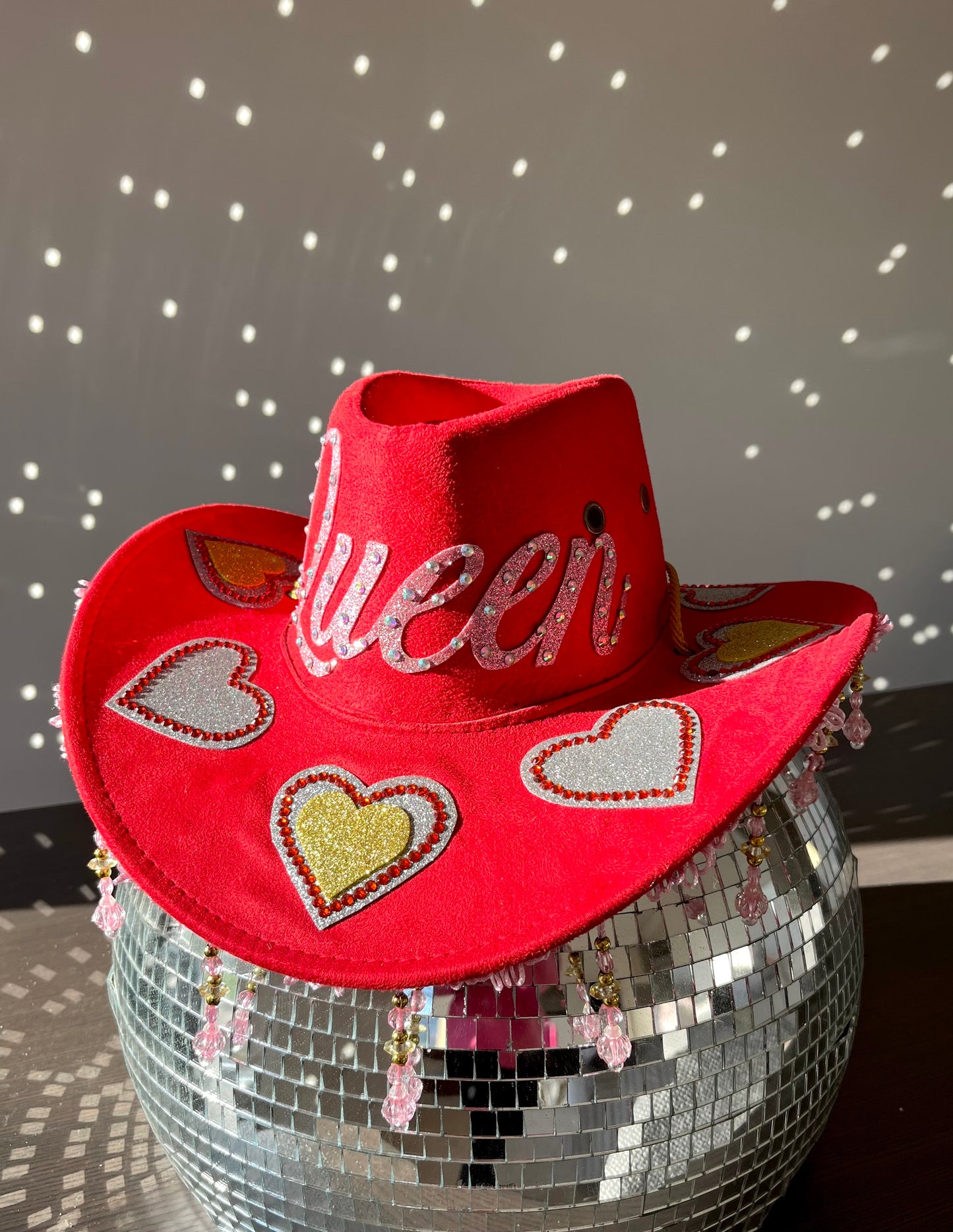 Rodeo Queen Beaded Fringe Cowboy Hat