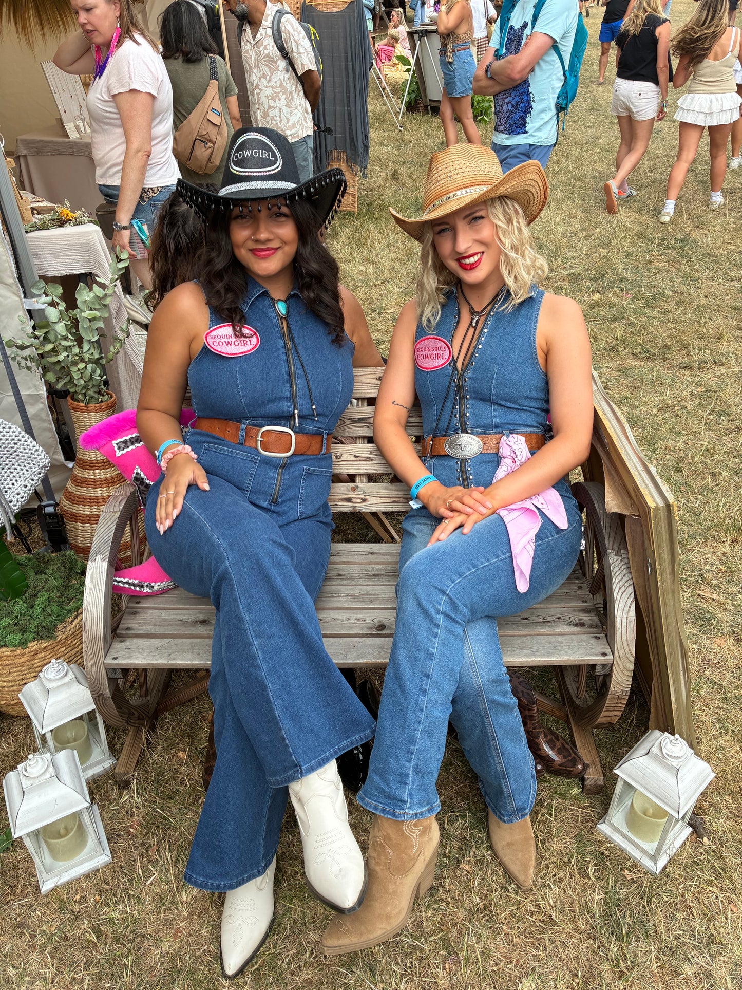 Black Faux Leather Cowgirl Hat
