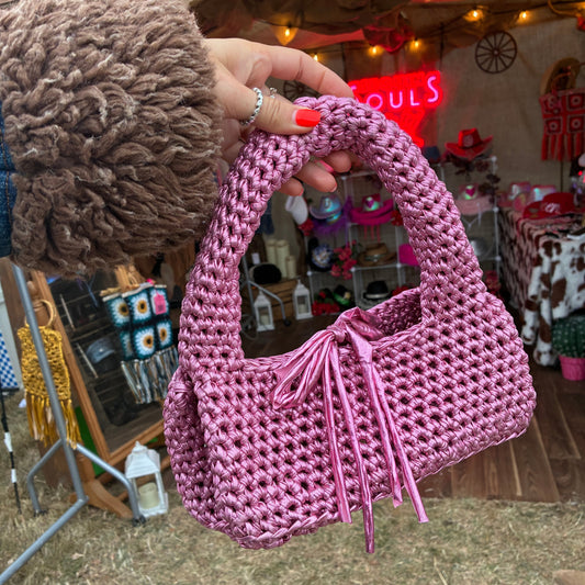 Metallic Crochet Loaf Bag