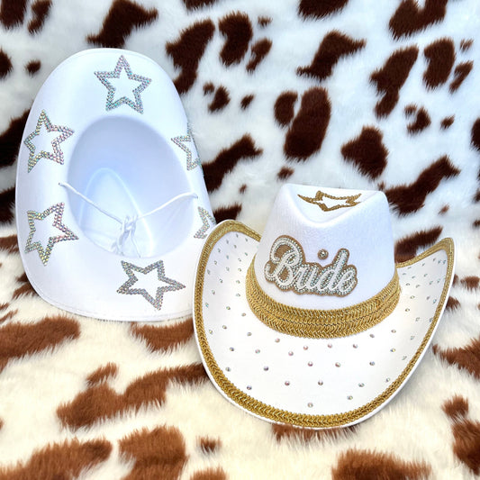 Bride To Be Cowgirl Hat With Veil