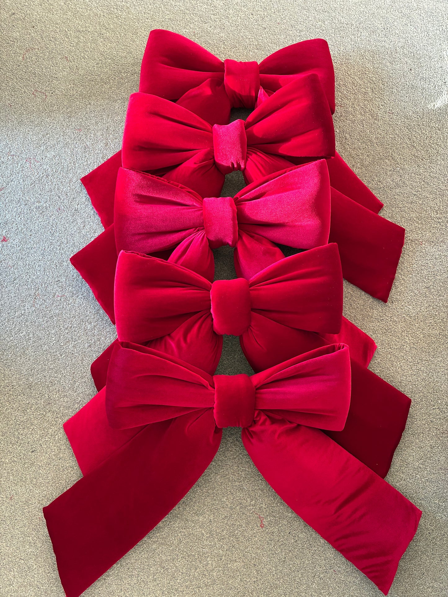 Red Velvet Door Bow
