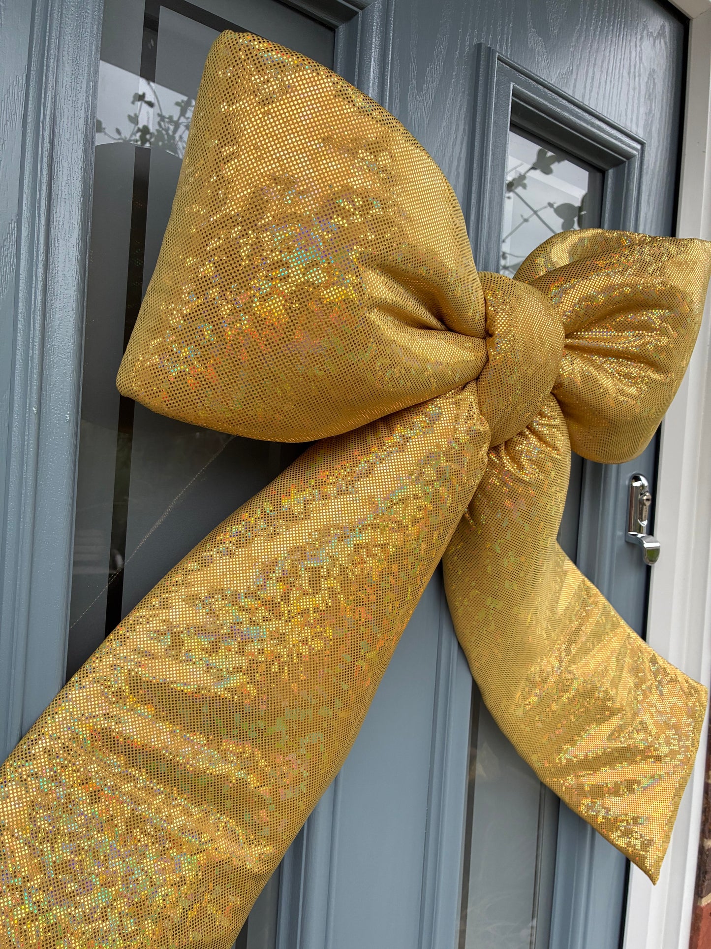 Gold Metallic Door Bow