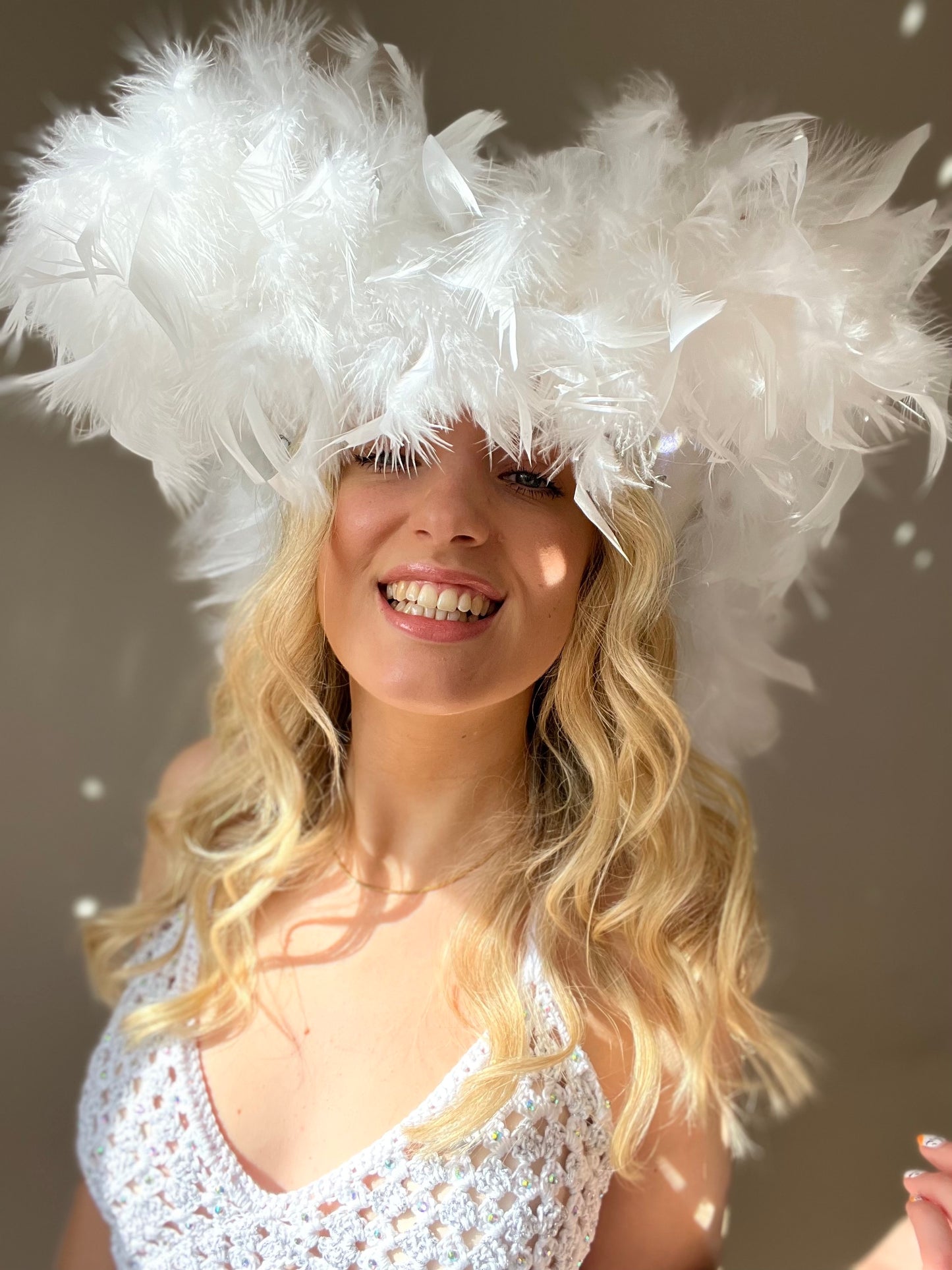 Bride to Be Feather Boa Cowboy Hat