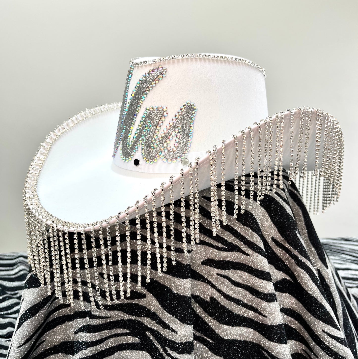 Mrs Rhinestone Fringe Cowboy Hat